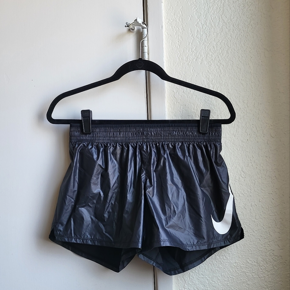 Nike Black Athletic Shorts White Swoosh